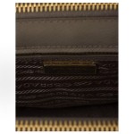 PRADA Galleria detachable and adjustable shoulder strap Logo letter handbag, medium-sized women\'s clay grey